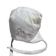 Szaliki i chustki dla dzieci - Bawełniana Czapeczka Wiązana Dla Dziewczynki Z Koroną Szara 38-40Cm Yo! Club - miniaturka - grafika 1