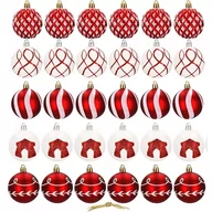 Bombki - Bombki choinkowe 30 sztuk, czerwone 6 cm, zestaw choinkowy - miniaturka - grafika 1
