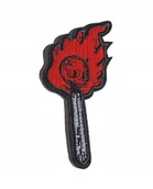 Pasmanteria - NASZYWKA TERMO HAFTOWANA NAPRASOWANKA PATCH ZAPALONA ZAPAŁKA TRUPIA CZASZKA - miniaturka - grafika 1