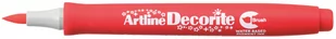 Artline SHACHIHATA Marker permanentny z końcówką pędzelkową Decorite BRUSH AR-035 red 9556 - Markery permanentne - miniaturka - grafika 1