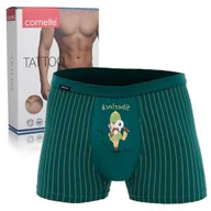 Majtki męskie - CORNETTE Bokserki Męskie TATTOO 280/235 Bawełniane SHERLOCK Rozmiar XXL - miniaturka - grafika 1