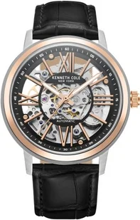Zegarek Zegarek męski KENNETH COLE KCWGE2233202 czarny klasyczny skeleton - Zegarki męskie - miniaturka - grafika 1