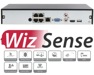 Rejestrator POE Dahua NVR4104HS-P-EI na 4 kamery IP do 16 Mpx Analityka AI SMD+ WizSense - Rejestratory do monitoringu - miniaturka - grafika 3
