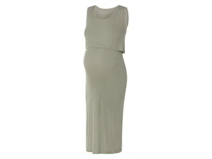 esmara® Sukienka ciążowa damska z wiskozą (XL (48-50), Khaki) - Sukienki ciążowe - miniaturka - grafika 1