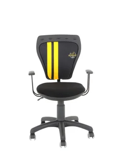 Krzesło Ministyle Black GTP Alova Race Żółte Pasy - Krzesła obrotowe dla dzieci - miniaturka - grafika 1