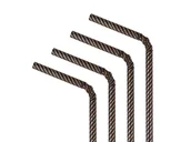 Słomki do napojów - Słomki papierowe w paski - 19,5 cm - 10 szt. - miniaturka - grafika 1