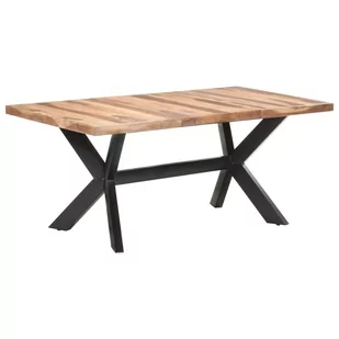 vidaXL Stół jadalniany, 180x90x75 cm, drewno stylizowane na sheesham vidaXL - Ławy i stoliki kawowe - miniaturka - grafika 1