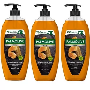 Palmolive Men, Zeastaw Citrus Crush Żel 3w1, 3x750ml - Kosmetyki do kąpieli - miniaturka - grafika 1