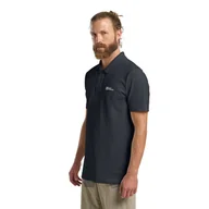 Koszulki męskie - Koszulka polo męska Jack Wolfskin ESSENTIAL POLO M dark navy - S - miniaturka - grafika 1