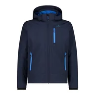 Kurtki męskie - CMP - Męska kurtka softshell z odpinanym kapturem, B.Blue-River, 56 - miniaturka - grafika 1