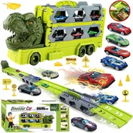 Samochody i pojazdy dla dzieci - Ciężarówka Dinozaur Tor Samochodowy Wyścigowy Tir Auto Laweta Autka T-rex - miniaturka - grafika 1