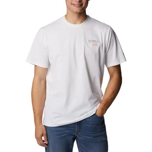 Męska Koszulka z krótkim rękawem COLUMBIA M LEGEND TRAIL SS TEE 2036533100 – Biały - Koszulki sportowe męskie - miniaturka - grafika 1