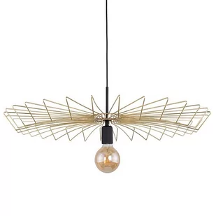 Nowodvorski LAMPA wisząca UMBRELLA 8874 metalowa OPRAWA industrialny ZWIS geometryczny z drutu czarna złota 8874 - Lampy sufitowe - miniaturka - grafika 1