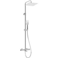 Zestawy prysznicowe - Zestaw prysznicowy natynkowy DEANTE Cascada NAC 01HT z deszczownicą Chrom - miniaturka - grafika 1