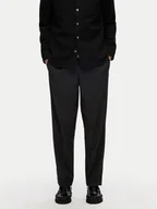 Spodnie męskie - Selected Homme Spodnie materiałowe 16094358 Czarny Tapered Fit - miniaturka - grafika 1
