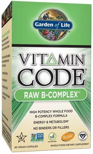 GARDEN OF LIFE Vitamin Code Raw B-Complex 60vegcaps - Witaminy i minerały dla sportowców - miniaturka - grafika 1