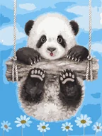 Farby i media malarskie - Malowanie po numerach 30x40 Panda na huśtawce / Twoje Hobby - miniaturka - grafika 1