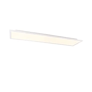 QAZQA Nowoczesny panel LED stalowy 120 cm z diodą LED ściemnialną 4-stopniową - Liv - Oprawy, klosze i abażury - miniaturka - grafika 1