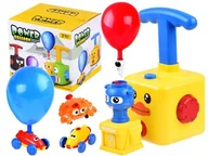 Samochody i pojazdy dla dzieci - Balonowa wyrzutnia z pompką autko żółta balony zabawka - miniaturka - grafika 1