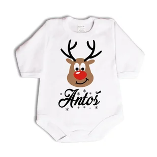 BODY ŚWIĄTECZNE Renifer Z IMIENIEM Długi Rękaw Prezent - 68 - Body dla niemowląt BODY ŚWIĄTECZNE Renifer Z IMIENIEM Długi Rękaw Prezent - 68 - Body dla niemowląt - miniaturka - grafika 1