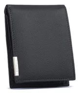 Portfele - Duży klasyczny poziomy portfel męski bez zapięcia RONALDO skóra naturalna czarny rozbudowany na karty i dokumenty schowek na suwak ochrona RFID STOP - miniaturka - grafika 1