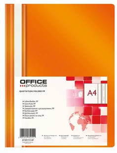 OFFICE PRODUCTS Skoroszyt A4 miękki op.25 - pomar. - Teczki i skoroszyty - miniaturka - grafika 1