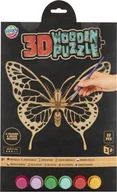 Zabawki kreatywne - Drewniane puzzle 3D Motyl 11681 - miniaturka - grafika 1