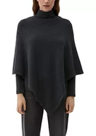 Kurtki damskie - s.Oliver Women's 10.2.17.15.158.2125708 ponczo, szare/czarne, 1, szary/czarny, jeden rozmiar - miniaturka - grafika 1