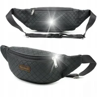 Nerki - Szara Nerka Saszetka Na Biodro Duża Lakostka Beltimore C82 : Kolory - Szary - miniaturka - grafika 1