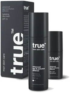 True men skin care - Zestaw premium - żel do mycia twarzy, kremy na dzień i na noc, serum pod oczy i kosmetyczka - Zestawy kosmetyków męskich - miniaturka - grafika 3