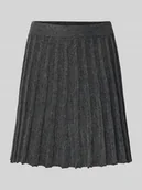 Spódnice - Spódnica mini o rozkloszowanym kroju z efektem prążkowania model ‘MARINA’ - miniaturka - grafika 1