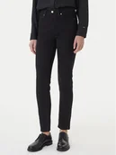 Spodnie damskie - Tommy Hilfiger Jeansy WW0WW46725 Czarny Slim Fit - miniaturka - grafika 1