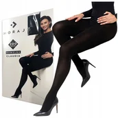 Rajstopy - GRUBE Czarne Ciepłe RAJSTOPY DAMSKIE Bawełniane 200 DEN MORAJ r. 2 - miniaturka - grafika 1