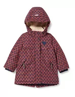 Kurtki i płaszcze dla dziewczynek - Noppies Kids Dziewczęca kurtka dziewczęca Nederweert Allover Print dziecięca kurtka zimowa, Black Iris - P554, 104 cm - miniaturka - grafika 1