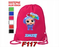 Torby szkolne - WOREK SZKOLNY NA WF SPORTOWY MAŁY ANIOŁ KOTEK PUSZ PIESKI KUBUŚ-IMIĘ - miniaturka - grafika 1