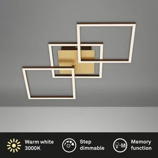Lampa sufitowa LED Frame, złota, ściemniana 3-pkt. - Lampy sufitowe - miniaturka - grafika 2