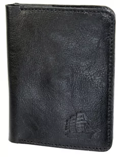 Etui Na Karty Dokumenty PolskaGalanteria Duże CZARNY Skóra Naturalna Pionowe z Miejscem Na Bilon MOTYW STATEK 12 x 9 [cm] - Etui na dokumenty i karty - miniaturka - grafika 3