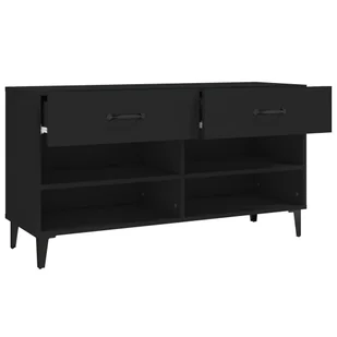 Lumarko Szafka na buty, czarna, 102x35x55 cm, materiał drewnopochodny - Szafki na buty - miniaturka - grafika 8