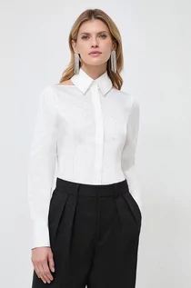 Koszule damskie - Karl Lagerfeld koszula damska kolor biały regular z kołnierzykiem klasycznym - grafika 1