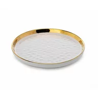 Tace i patery - HowHomely Okrągła taca dekoracyjna Lija White 20cm DD.13384 - miniaturka - grafika 1