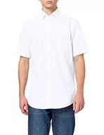 Koszule męskie - Seidensticker Męska koszula biznesowa – koszula niewymagająca prasowania o prostym kroju – Regular Fit – krótki rękaw – kołnierz z guzikami – kieszeń na piersi – 100% bawełna, biały (biały 01), 41 - miniaturka - grafika 1