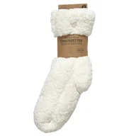Skarpetki damskie - Skarpety z materiału Sherpa białe - miniaturka - grafika 1