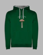 Bluzy męskie - BLUZA Z KAPTUREM - grzyby KOŹLARZ prezent dla grzybiarza zielony M - miniaturka - grafika 1