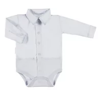 Body dla niemowląt - BODY CEREMONY KOSZULA CHŁ SZARY Ewa Klucze - 74 - miniaturka - grafika 1