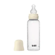 Butelki dla niemowląt - BIBS BUTELKA PLASTIC PP ze smoczkiem antykolkowym z silikonu medycznego, pojemność 270 ml, IVORY - miniaturka - grafika 1