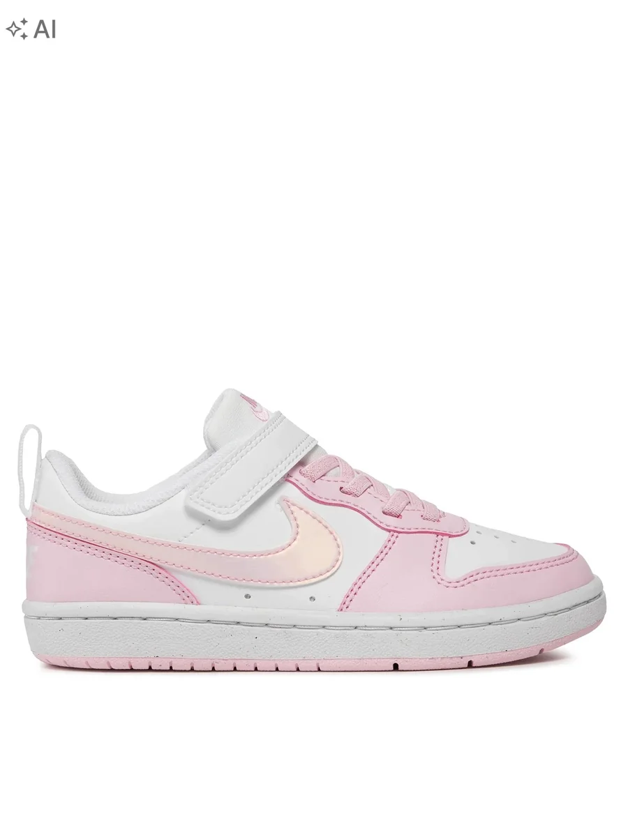 NIKE COURT BOROUGH BUTY DZIECIĘCE BIAŁO RÓŻOWE ZAPINANE 35 16PA