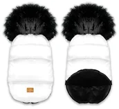 Śpiworki dla dzieci - Śpiworek do wózka spacerówki 4w1 Grafit 90x48 - BIAŁY - miniaturka - grafika 1