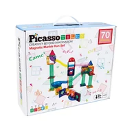 Klocki - PICASSO TILES Tor kulkowy Klocki magnetyczne konstrukcyjne 70 el kulodrom - miniaturka - grafika 1