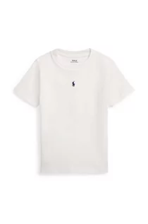 Koszulki dla chłopców - Polo Ralph Lauren t-shirt bawełniany dziecięcy kolor biały gładki - grafika 1