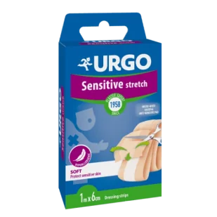 Urgo Sensitive Stretch Opatrunek 1 m x 6 cm, 1 sztuka - Apteczki i materiały opatrunkowe - miniaturka - grafika 1